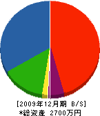 福田電気工事店 貸借対照表 2009年12月期