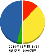 片岡工業 貸借対照表 2010年12月期