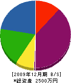 亀田左官工業 貸借対照表 2009年12月期