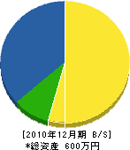 建築土田 貸借対照表 2010年12月期