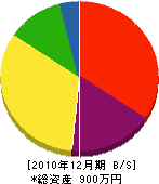 高坂建築 貸借対照表 2010年12月期