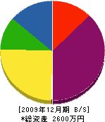 岡﨑建設 貸借対照表 2009年12月期