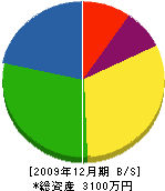 山田建設 貸借対照表 2009年12月期