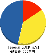 中村塗装 貸借対照表 2009年12月期