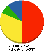 上田建材店 貸借対照表 2010年12月期