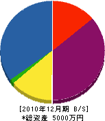 横田建具木工所 貸借対照表 2010年12月期