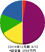 岡崎組 貸借対照表 2010年12月期