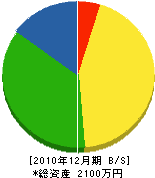 津村組 貸借対照表 2010年12月期