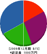 金田造園 貸借対照表 2009年12月期