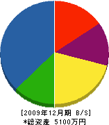 上山建設 貸借対照表 2009年12月期