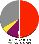奥建設 損益計算書 2011年12月期 奥建設 損益計算書 2011年12月期