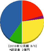 折笠木工所 貸借対照表 2010年12月期