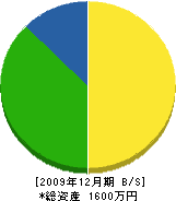 田島建築 貸借対照表 2009年12月期
