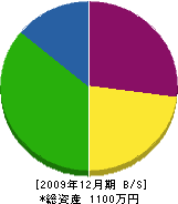 森雄工務店 貸借対照表 2009年12月期