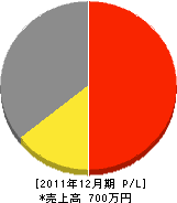 松嶋工業 損益計算書 2011年12月期