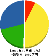 勝田設備 貸借対照表 2009年12月期