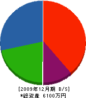 中西建築 貸借対照表 2009年12月期