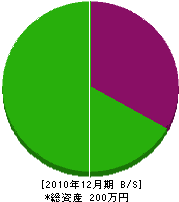 川上土木 貸借対照表 2010年12月期