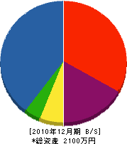 和田建築 貸借対照表 2010年12月期