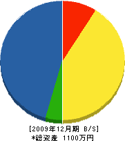 香芝辻電器商会 貸借対照表 2009年12月期