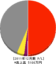 田中組建設 損益計算書 2011年12月期