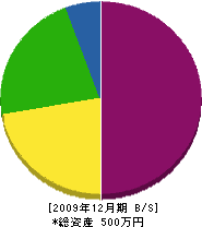 小川設備 貸借対照表 2009年12月期