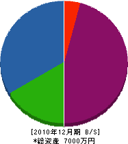 米田建設 貸借対照表 2010年12月期