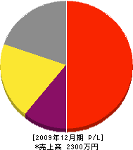 西牟田造園 損益計算書 2009年12月期