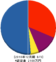 総合設備榎 貸借対照表 2010年12月期