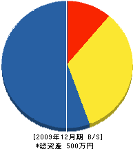 福元電設 貸借対照表 2009年12月期
