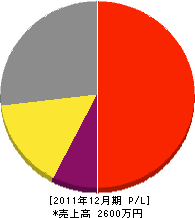 小川電気工事店 損益計算書 2011年12月期