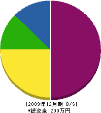 田中襖店 貸借対照表 2009年12月期