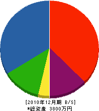 高千穂電設 貸借対照表 2010年12月期