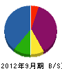 隅田川工業 貸借対照表 2012年9月期