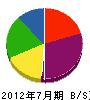 溝田塗装工業 貸借対照表 2012年7月期
