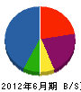 梅川土建 貸借対照表 2012年6月期