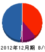岩井設備 貸借対照表 2012年12月期