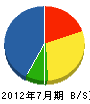 菱山工業所 貸借対照表 2012年7月期