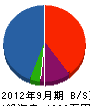 篠崎組 貸借対照表 2012年9月期