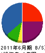 日本プラミング 貸借対照表 2011年6月期