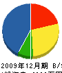 晃陽電業 貸借対照表 2009年12月期