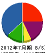 坪井商会 貸借対照表 2012年7月期