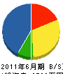 大屋冨工作所 貸借対照表 2011年6月期