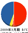 岩松電気 貸借対照表 2009年3月期