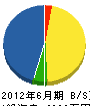 富田住建 貸借対照表 2012年6月期