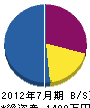 細江電気商会 貸借対照表 2012年7月期