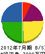 坂田土建 貸借対照表 2012年7月期
