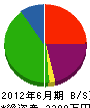小川組 貸借対照表 2012年6月期