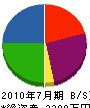 山田電機商会 貸借対照表 2010年7月期