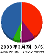 太刀川電機 貸借対照表 2008年3月期